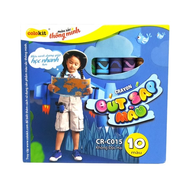 Bút sáp 10 màu CR-C015 (Thiên Long)